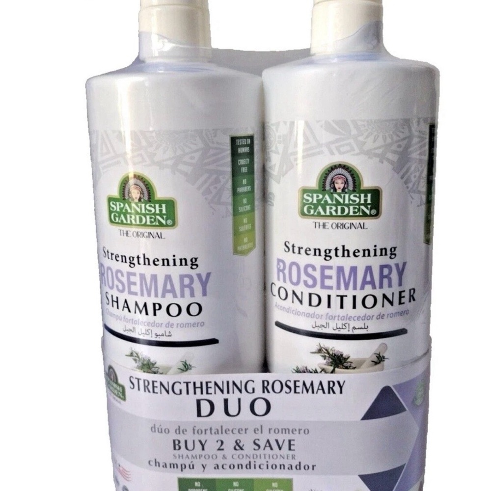 Spanish Garden-Strengthening Rosemary Shampoo Conditioner Duo HelpsHair Growth.